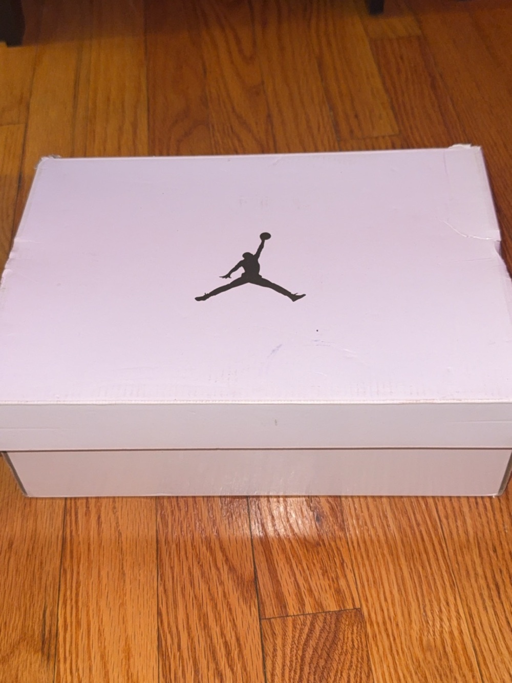 Jordan White Shoe Box with Black Jumpman Logo
